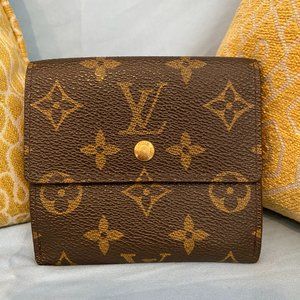 LOUIS VUITTON Elise Brown Monogram Compact Wallet